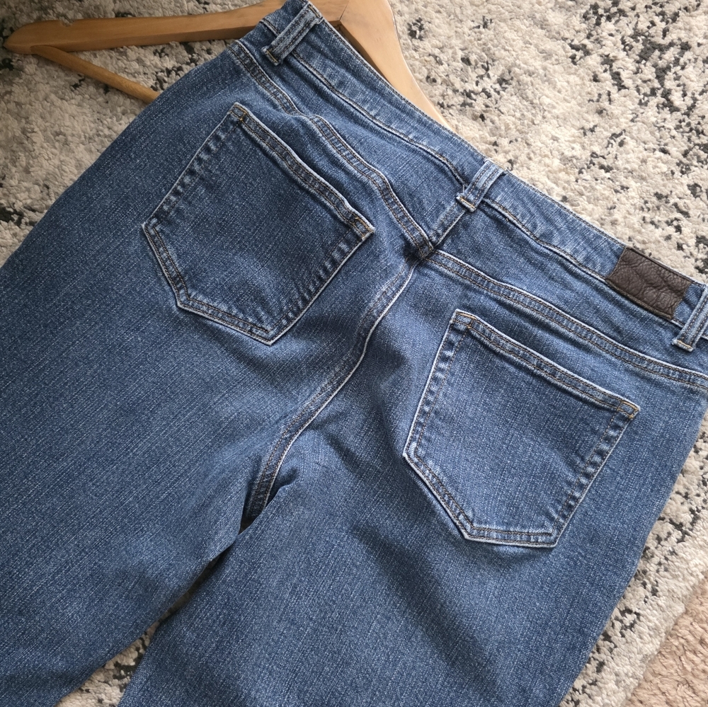 Vintage Lands End Original Fit Boot Leg Jeans Blue Womens Size 10 Cotton Western - Picture 4 of 8
